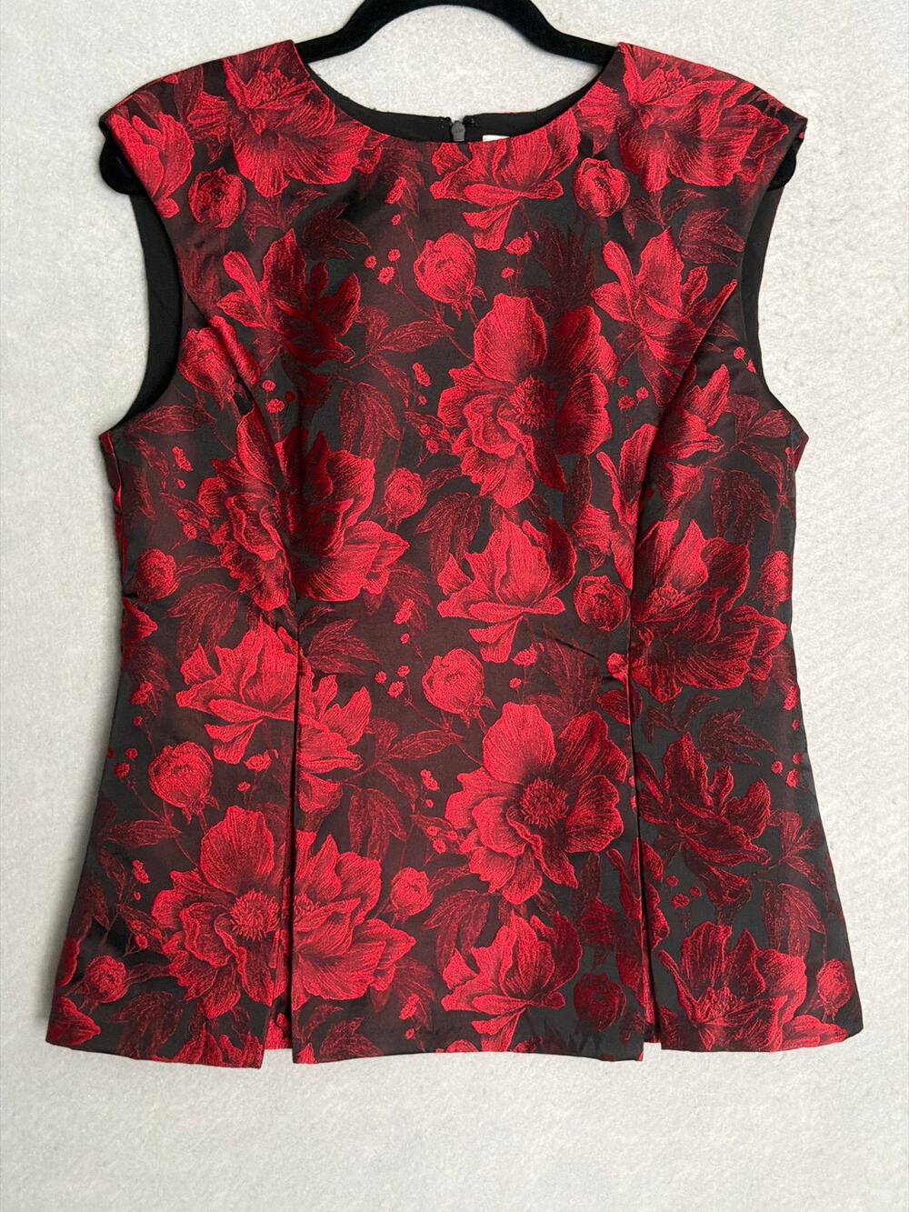 Preston & York Woven Georgia Top Sleeveless Floral Women's Size 10 NEW